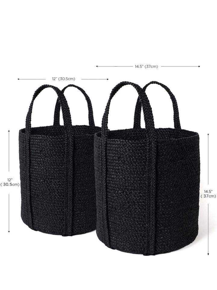 Kata Basket with Handle - Black