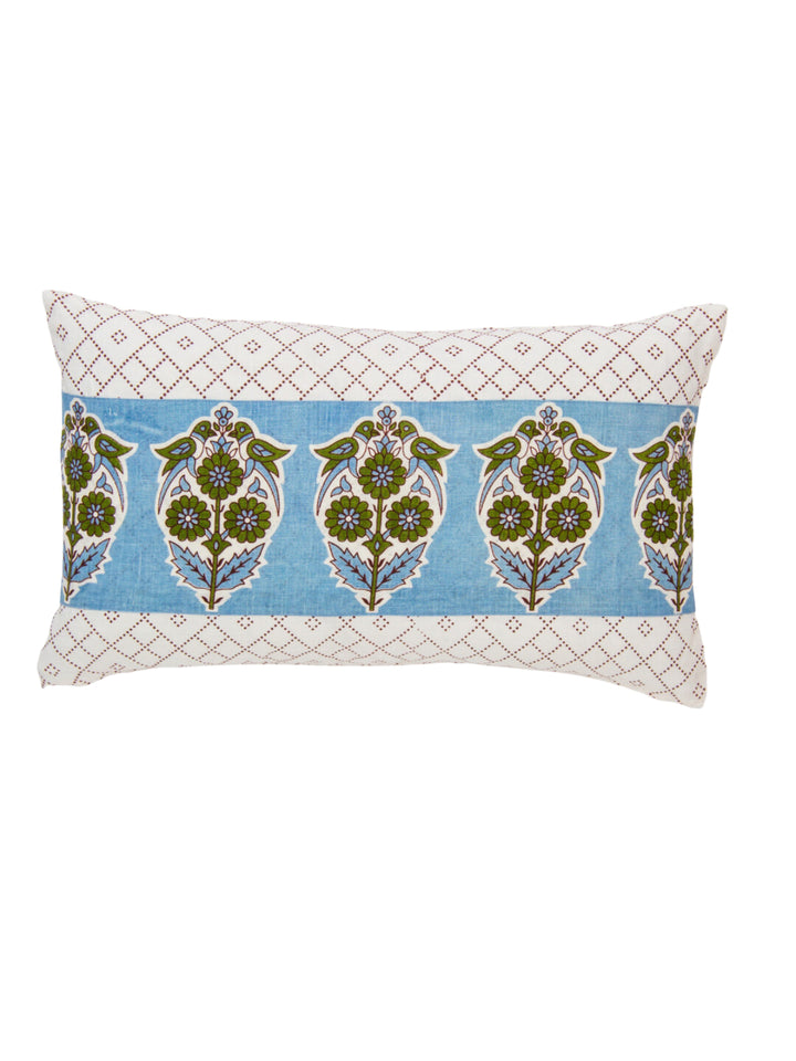 Parakeets Blue/Green Pillow Cover