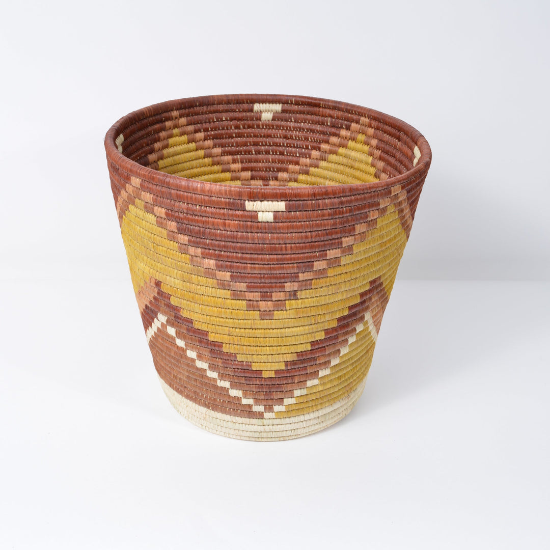 Wide Zig Zag Bucket Basket - Cultivate Collection