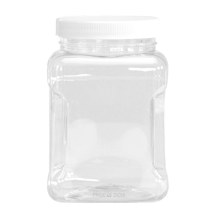 Clear PET Plastic Grip Dry/Liquid Food Storage Jars w/ Caps (Food Grade - BPA Free)