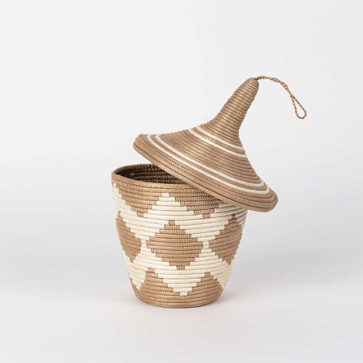 Sisal Peace Basket - Chevron