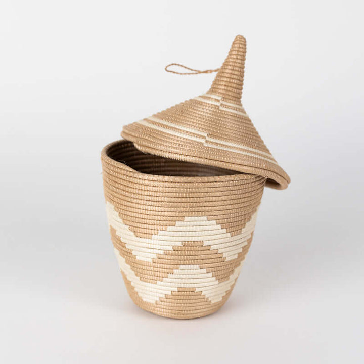 Sisal Peace Basket - Chevron