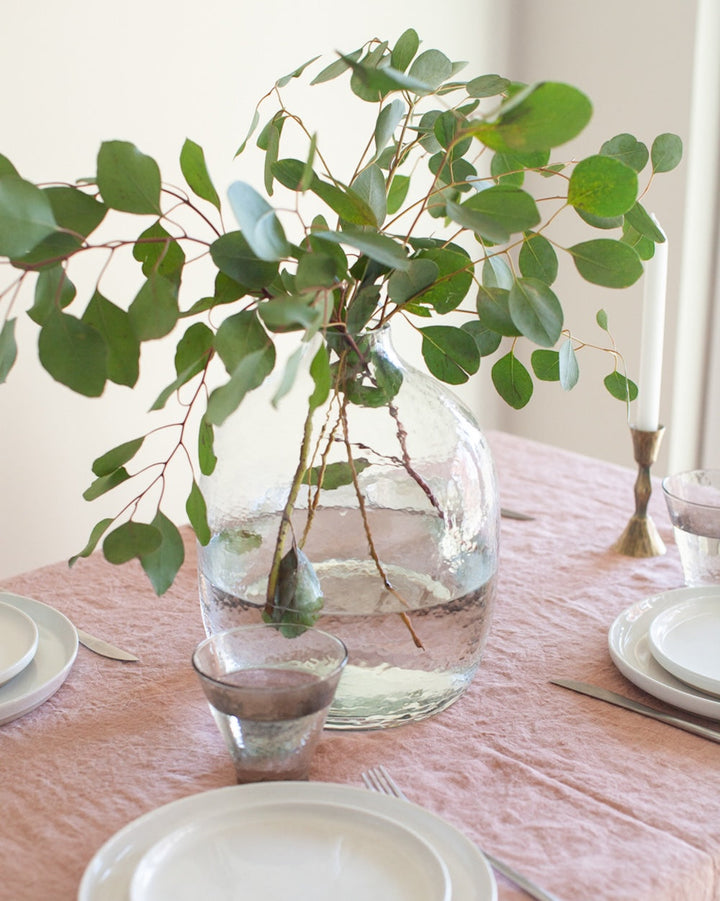 Hebron Hammered Glass Vase | Clear