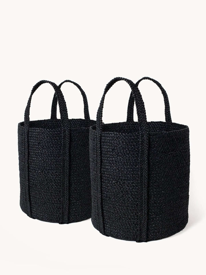 Kata Basket with Handle - Black