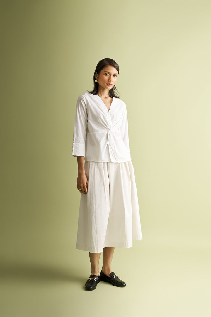 Front Twist Top - White
