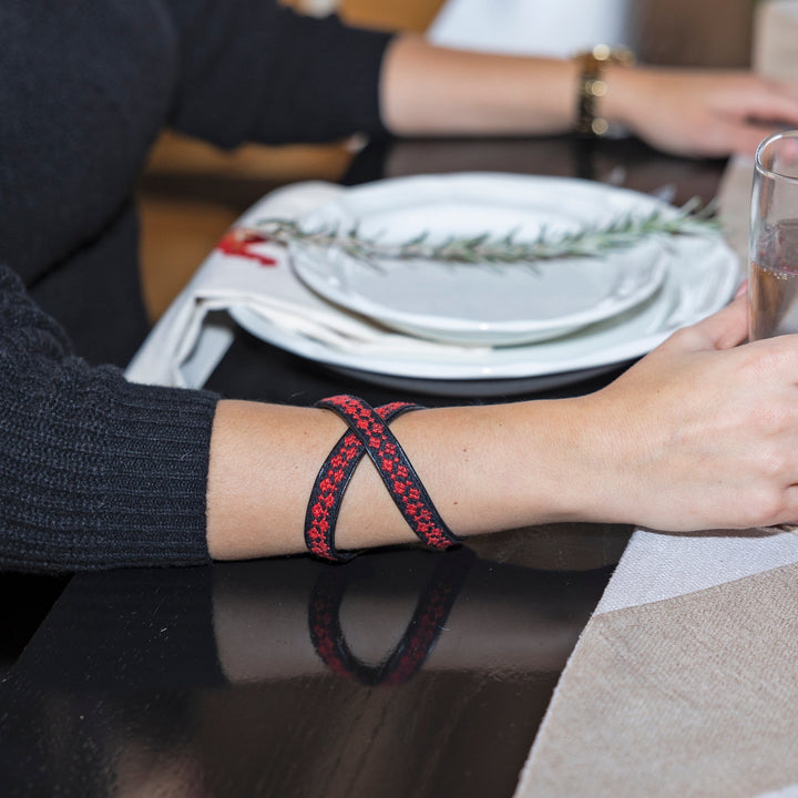 Rana Choker / Wrap Bracelet | Red