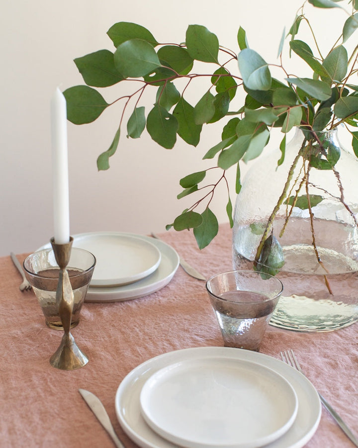 S/2 High Diamond Candlestands | Brass Finish