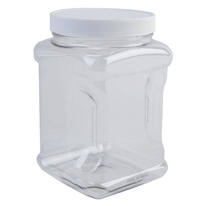 Clear PET Plastic Grip Dry/Liquid Food Storage Jars w/ Caps (Food Grade - BPA Free)