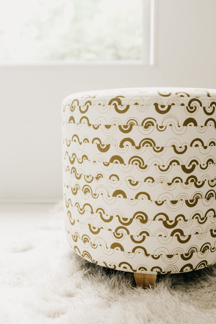 Ortega in Halcyon Large Round Ottoman