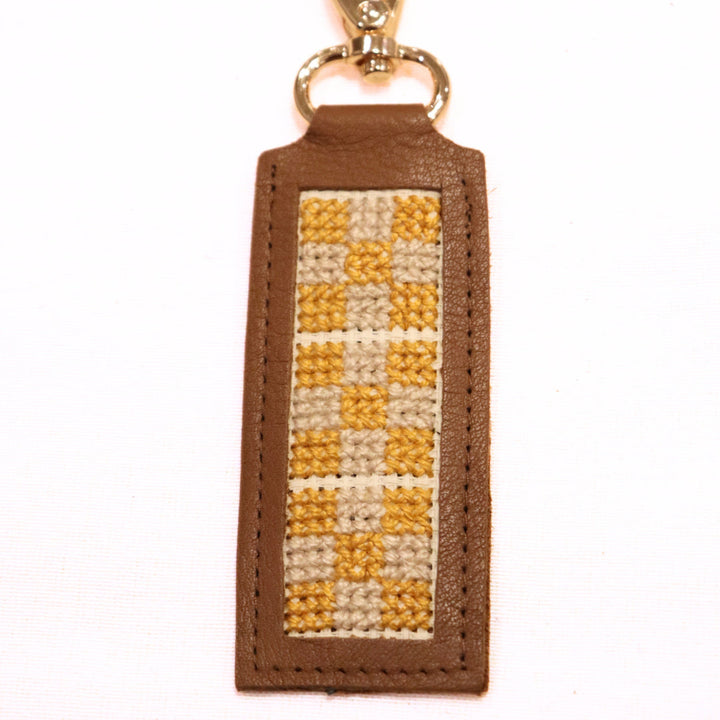 Tatreez Leather Key Fob