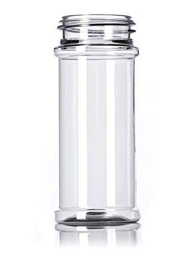 Clear Spice Jars w/ Easy Dispense Dual Sifter Caps