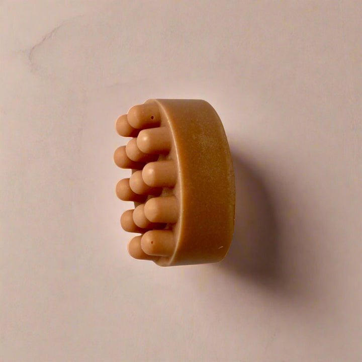 Afterglow Massage Bar Soap with unique dual-sided design for exfoliating and soothing skin, inspired by sea witchery trends.