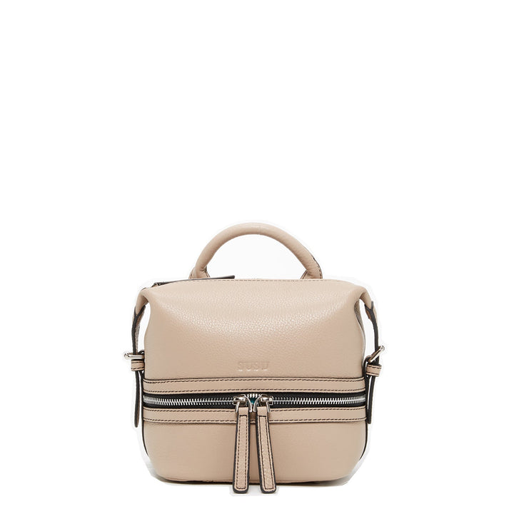 Susu The Ashley Leather Backpack Purse Beige
