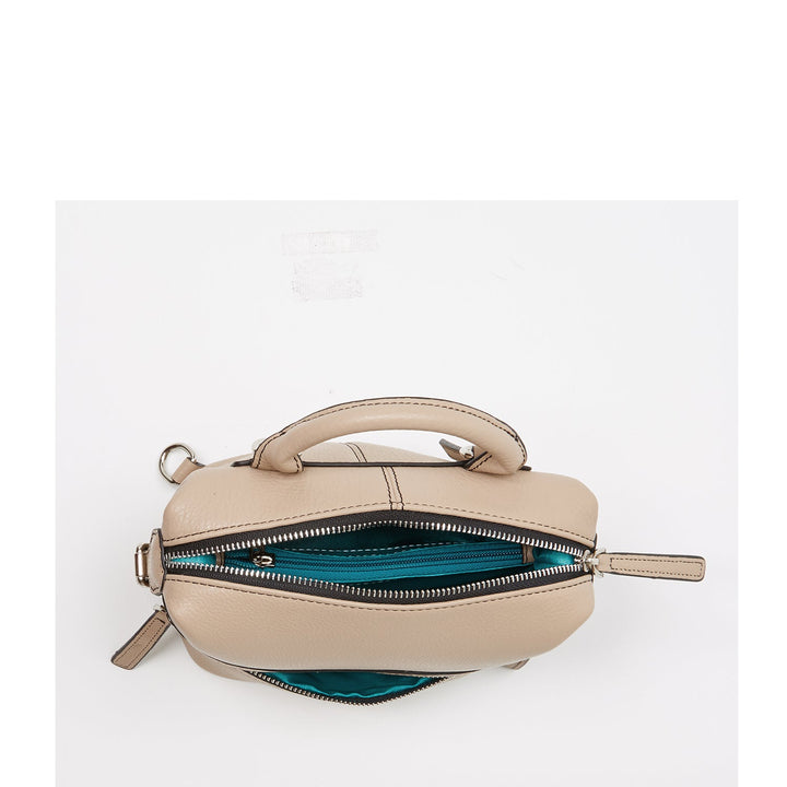 Susu The Ashley Leather Backpack Purse Beige