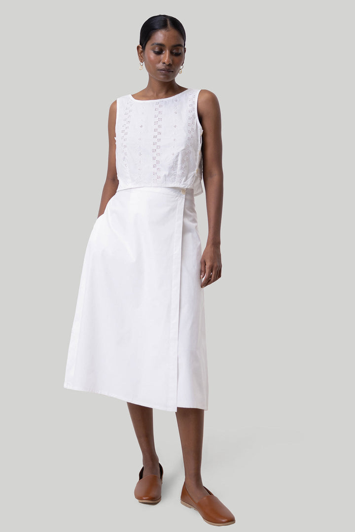 Boxy Crop Top - White