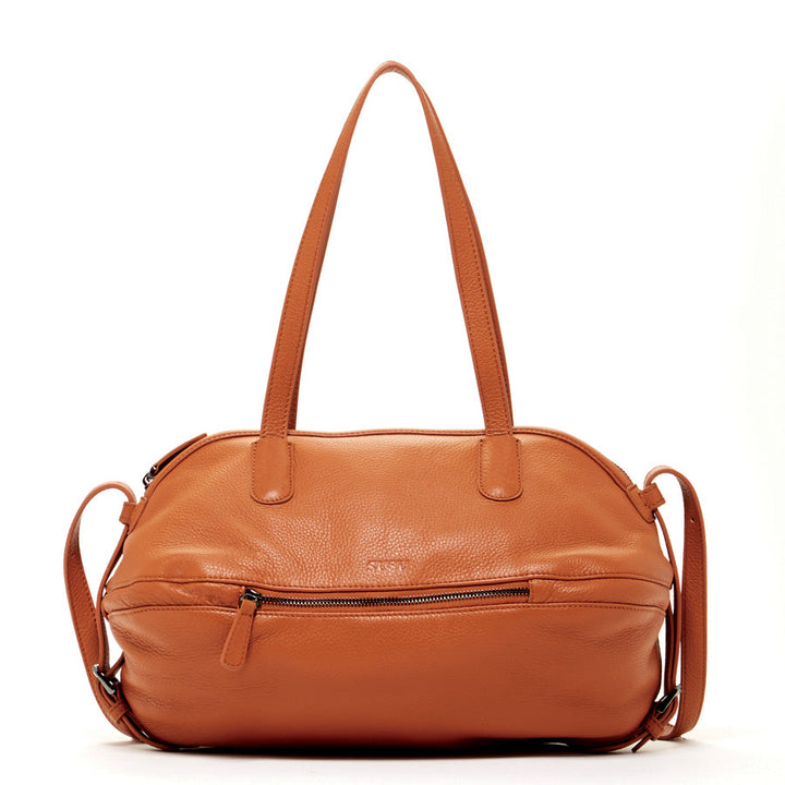 Catherine Leather Satchel Bag - Brown