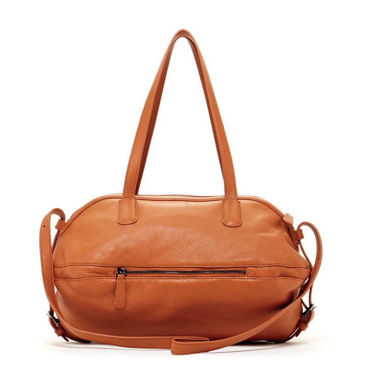 Catherine Leather Satchel Bag - Brown