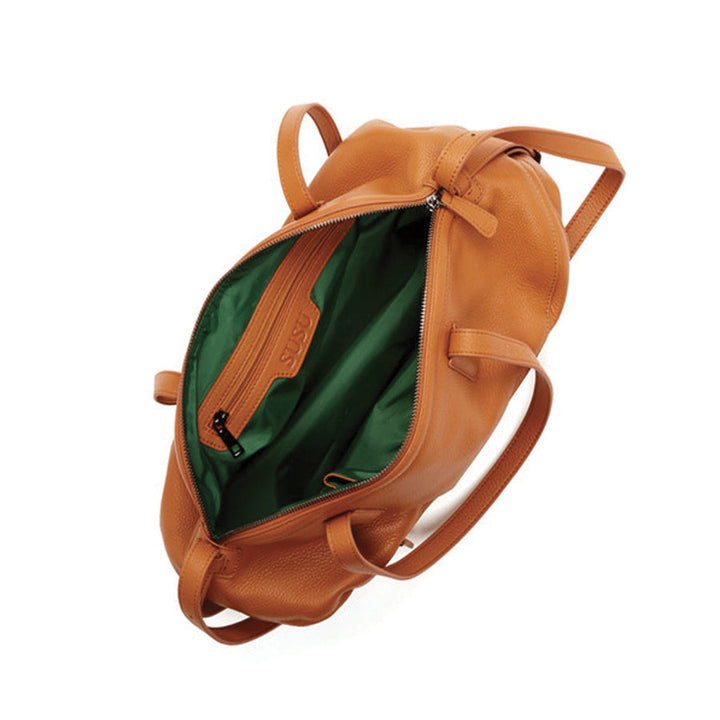 Catherine Leather Satchel Bag - Brown