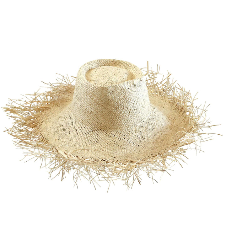 Catalina Frayed Straw Hat - Nude