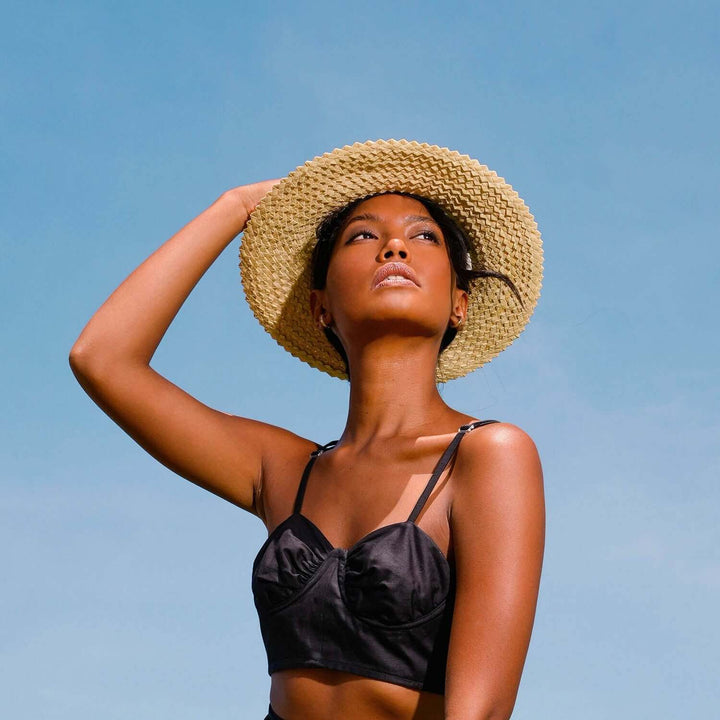 Celeste Woven Straw Hat - Natural Beige