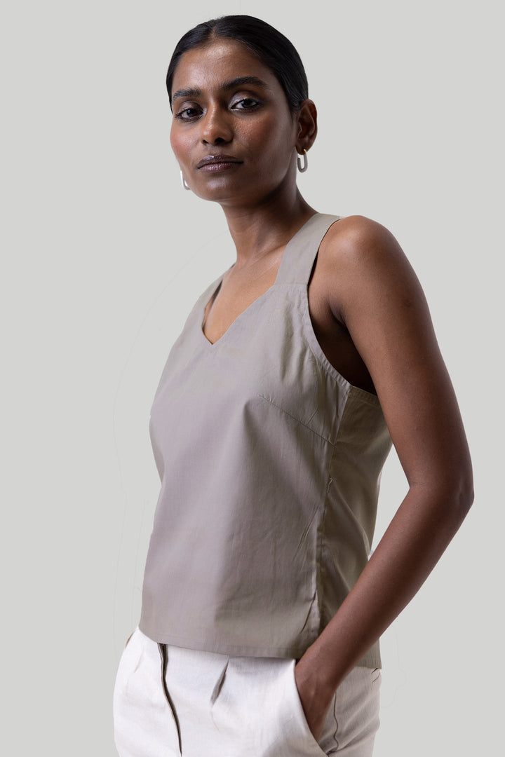 Crossback Tank Top - Ecru