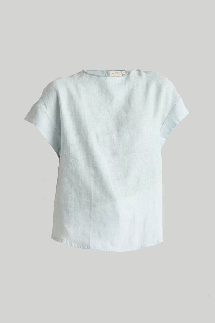 Cap Sleeved Everyday Top | Summer Blue