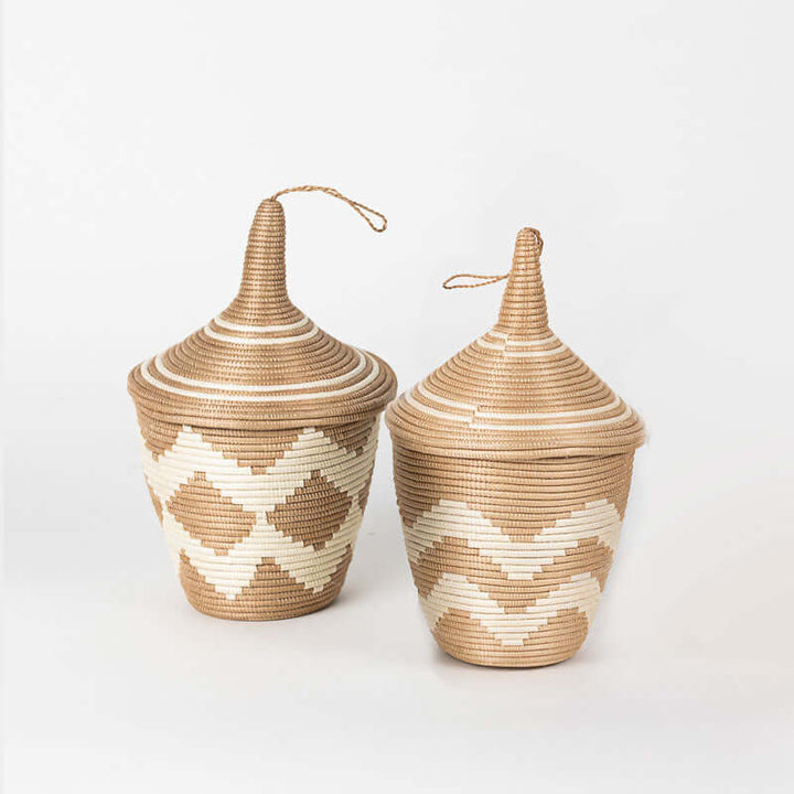 Sisal Peace Basket - Chevron