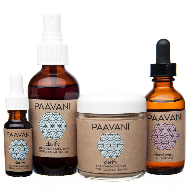 The Clarify Skincare Ritual - Ayurvedic skincare products for blemish-prone skin by Paavani.