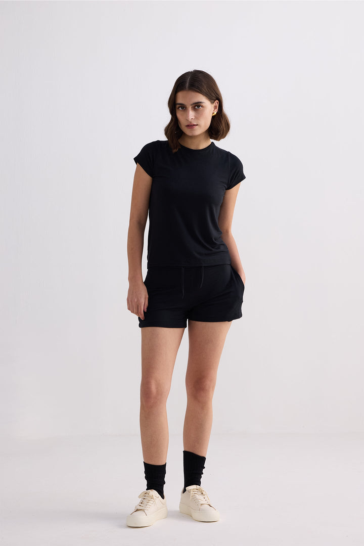Essential Short Sleeve Tee Set | Black