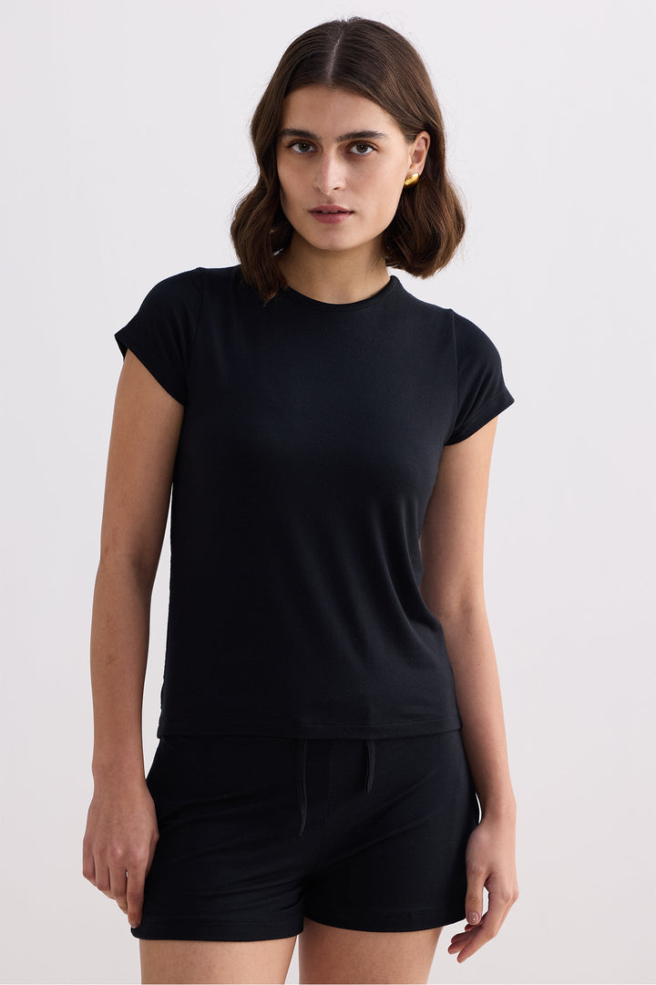 Essential Short Sleeve Tee Set | Black