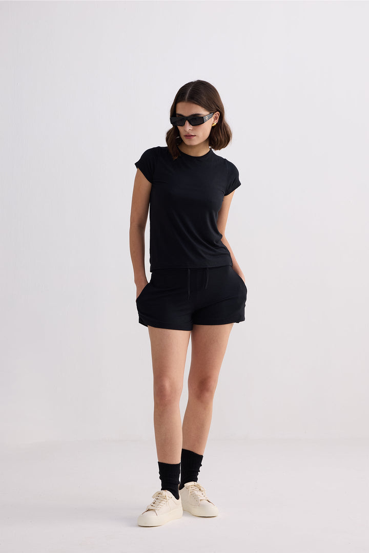Essential Short Sleeve Tee Set | Black