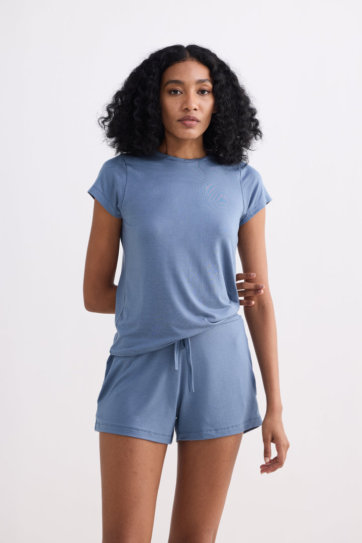 Essential Short Sleeve Tee Set | Blue