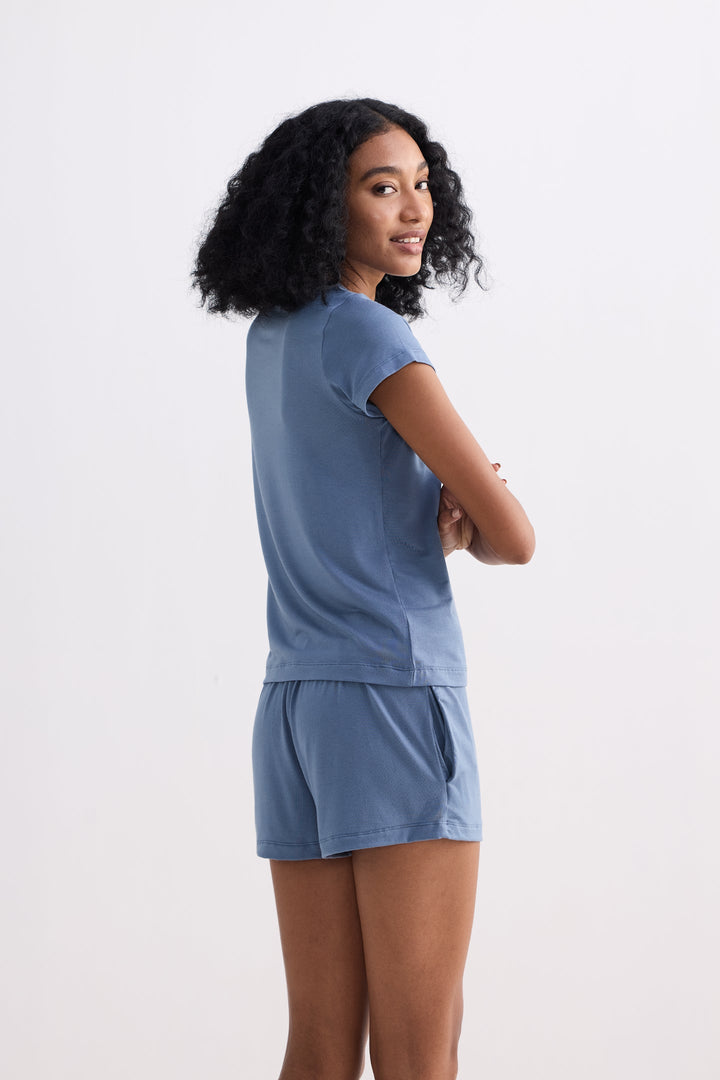 Essential Short Sleeve Tee Set | Blue