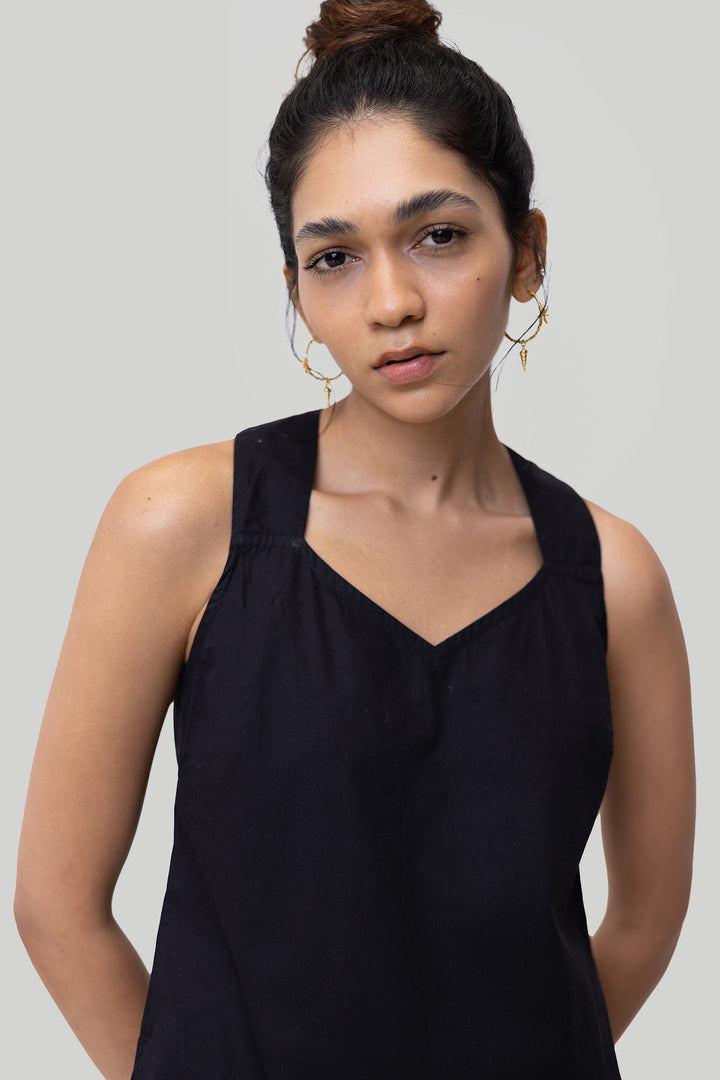 Crossback Tank Top - Black