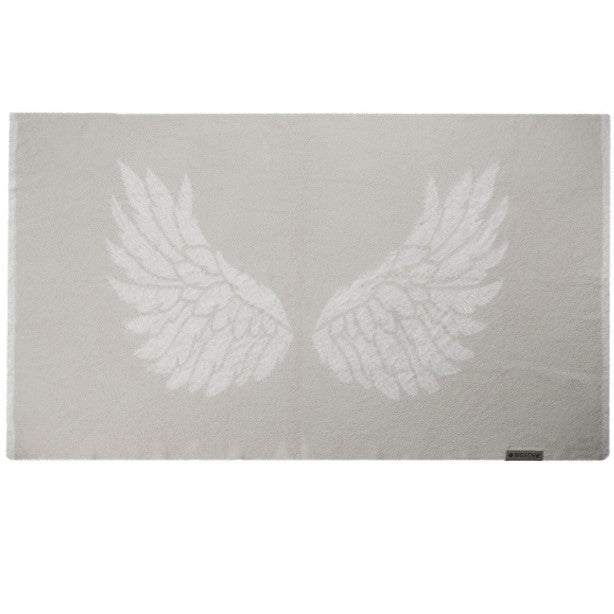 Luxury Dream Wings Silver Blanket with Feather Design