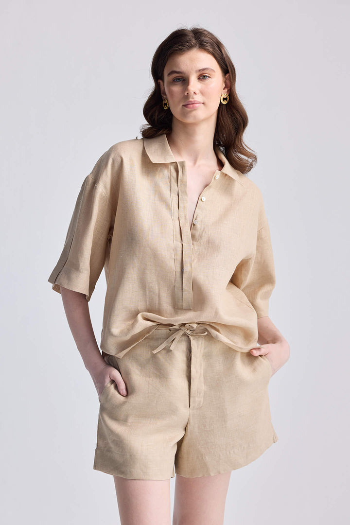 Drawstring Shorts | Neutral Beige