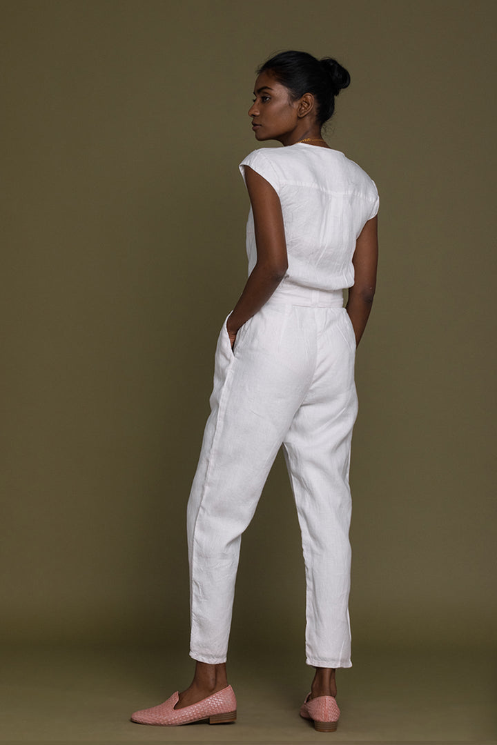 Evening Chai Jumpsuit - White