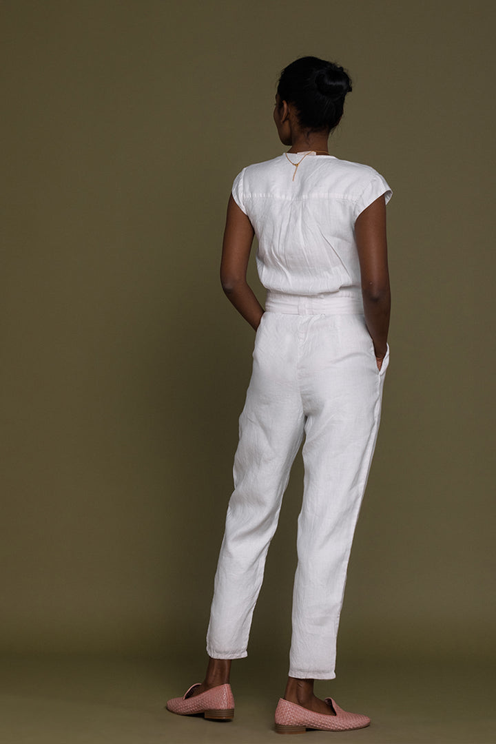 Evening Chai Jumpsuit - White
