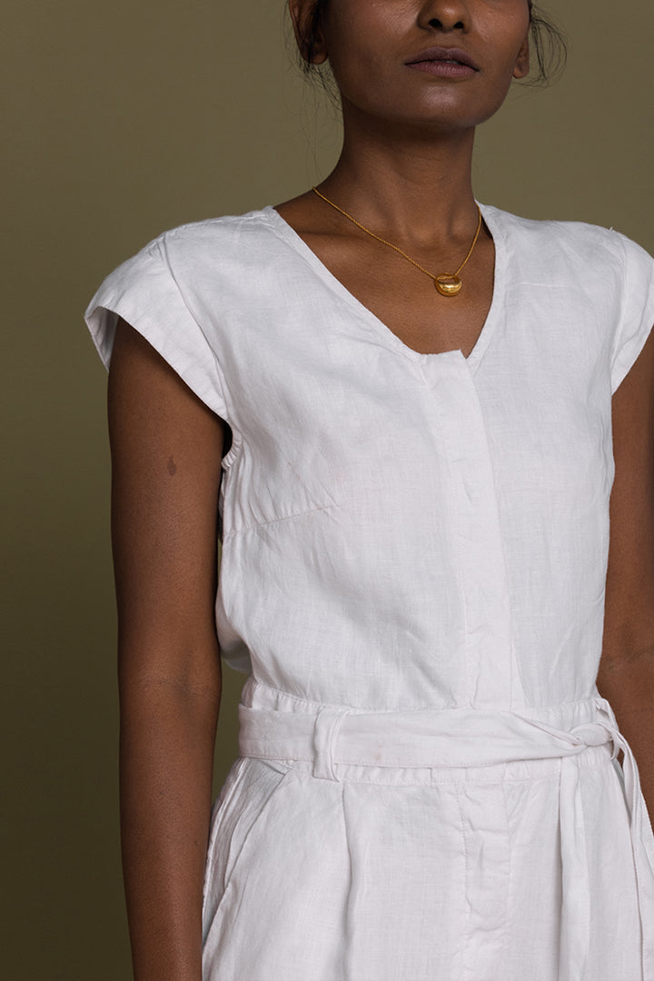 Evening Chai Jumpsuit - White