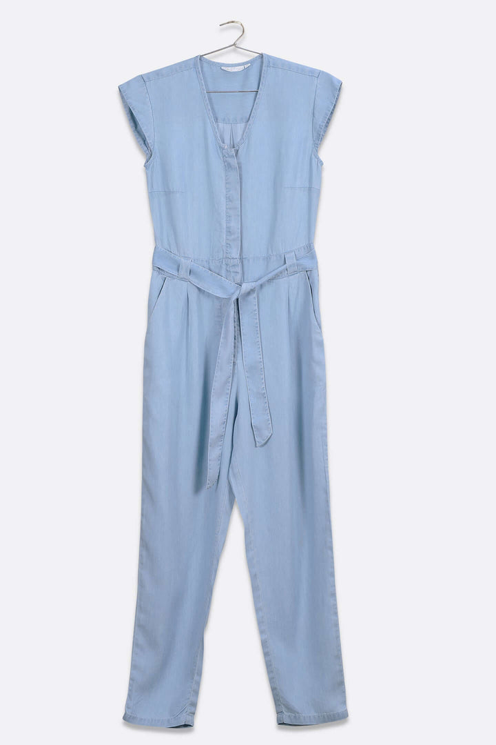Evening Chai Jumpsuit - Blue Denim