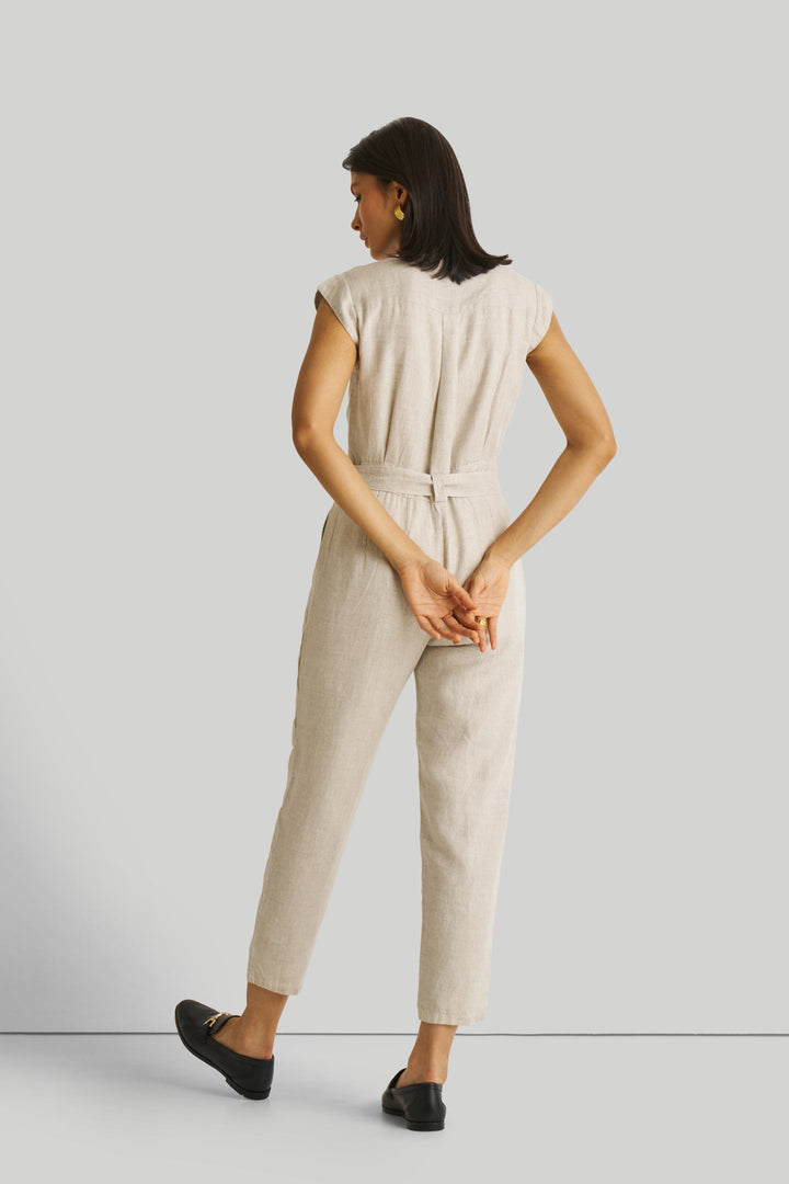Evening Chai Jumpsuit - Light Beige