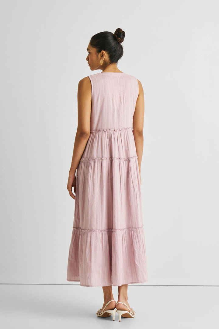 Embroidered Resort Maxi Dress | Pink