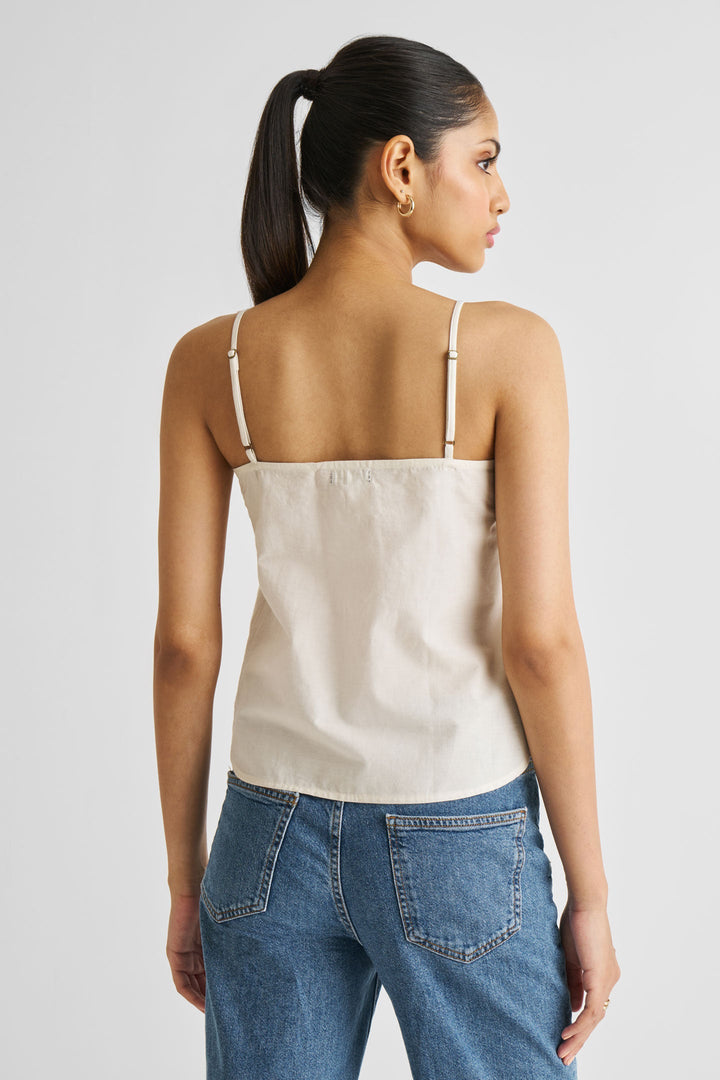 Embroidered Camisole Top | White