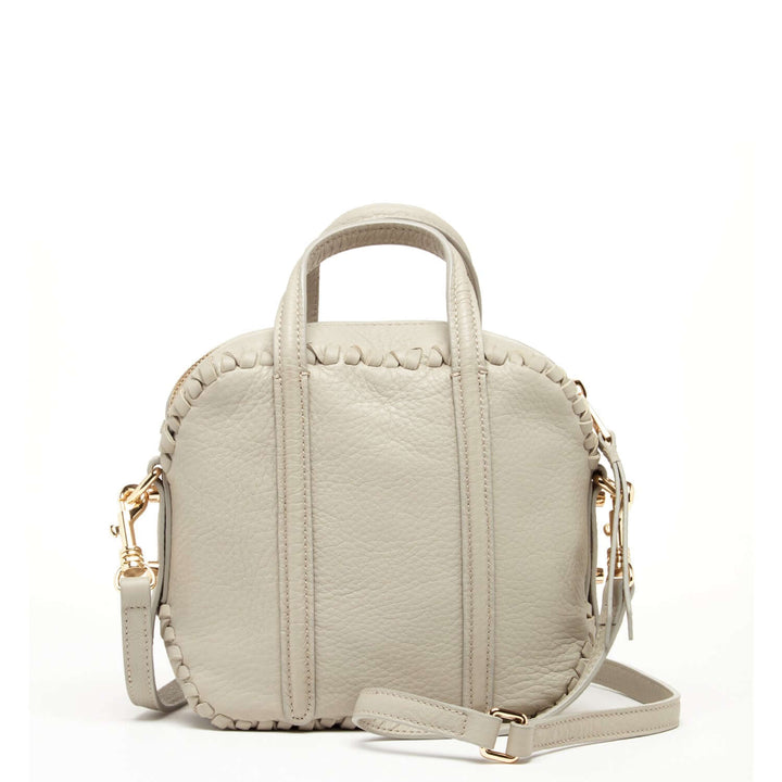 Susu The Evelyn Gray Leather Crossbody Bag