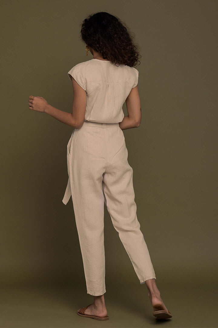 Evening Chai Jumpsuit - Sand Beige
