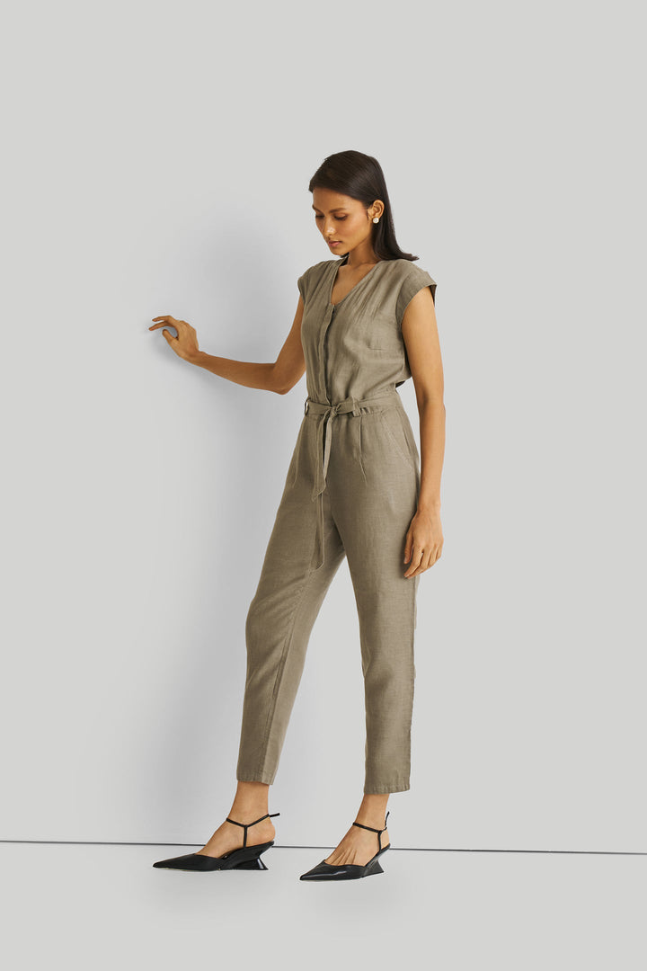 Evening Chai Jumpsuit - Dark Green