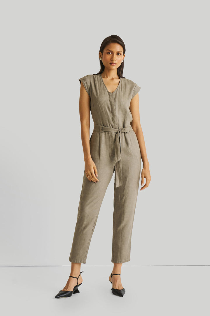 Evening Chai Jumpsuit - Dark Green