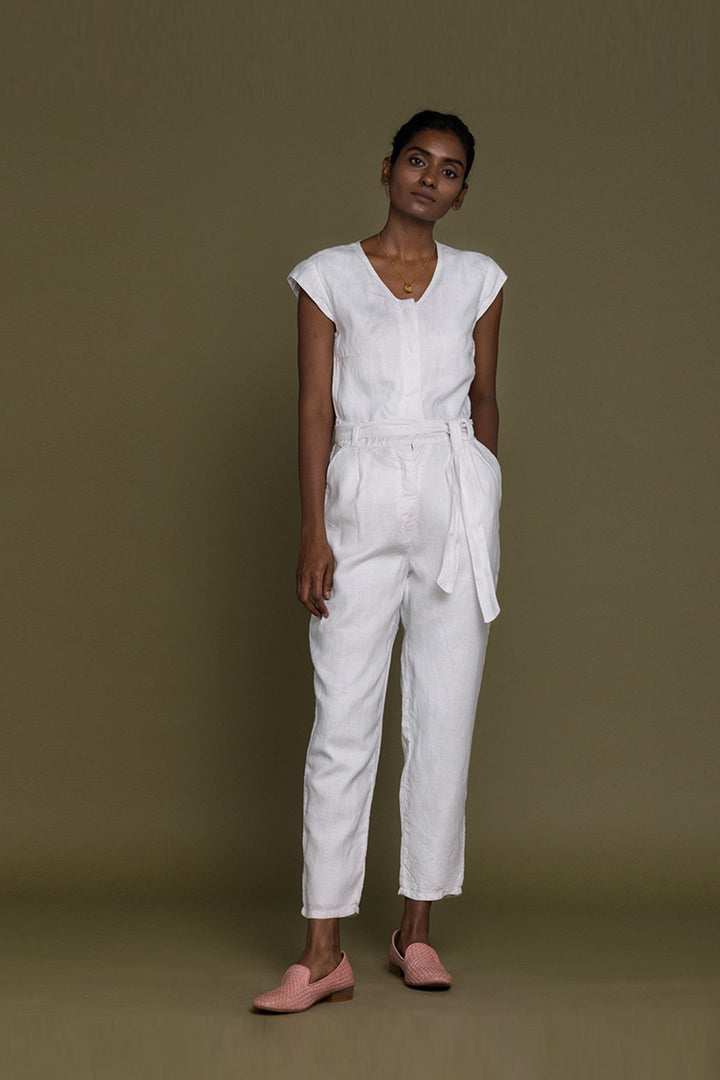 Evening Chai Jumpsuit - White