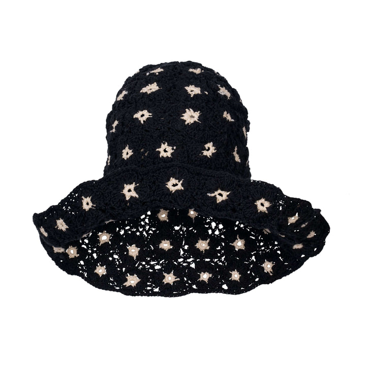 Flora Crochet Hat - Black