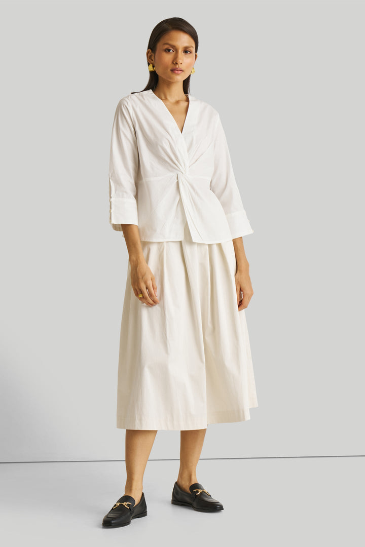 Front Twist Top - White
